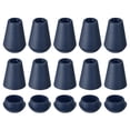 thumbnail image 1 of Unique Bargains 20Pack Plastic Cord Lock Bell End Stopper Cord End Lock Rope Fastener, Navy Blue, 1 of 5