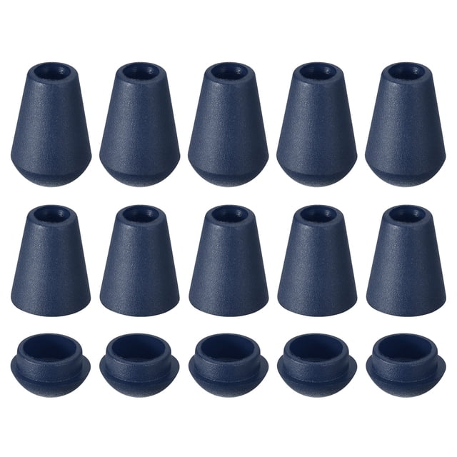 Unique Bargains 20Pack Plastic Cord Lock Bell End Stopper Cord End Lock Rope Fastener, Navy Blue