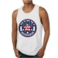thumbnail image 2 of WREESH Patriotic Summer T-Shirts Men's Fashion Graphic Tank Top Crew Neck Perfect for Workouts White, 2 of 4