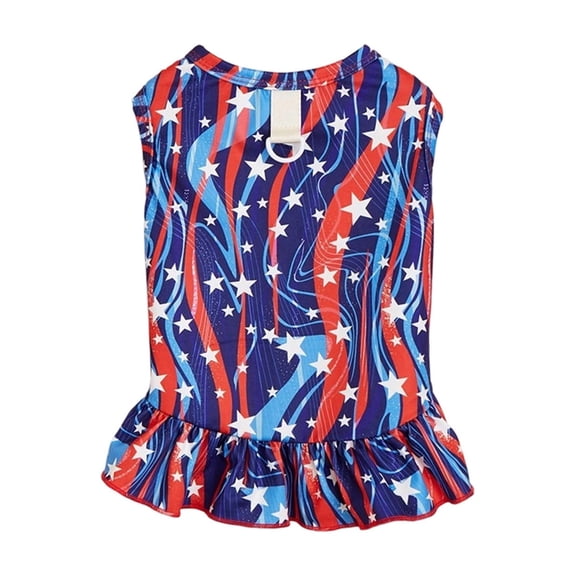 Airy and Breathable Star Pattern Pet Apparel Dress for Small to Medium Dogs, Comfortable and Stylish, for Everyday Wear