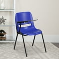thumbnail image 2 of Flash Furniture 5 Pack Blue Ergonomic Shell Chair with Right Handed Flip-Up Tablet Arm, 2 of 6