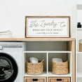 thumbnail image 4 of MODE HOME Large Laundry Sign for Laundry Room Decor 24''×12'' Farmhouse Laundry Room Wall Decor The Laundry Co Wash Dry Fold Repeat Wooden Sign, 4 of 6