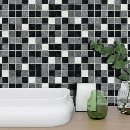 Lhcer Tile Sticker Pvc Ceramic, Self Adhesive Bathroom Floor Tiles Wickes