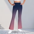 thumbnail image 2 of Frostluinai High Waist Fleece Lined Leggings Kids Girls Warm Yoga Flare Pants Gradient Thermal Bell Bottoms Workout Leggings for Girls, 2 of 7