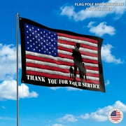 Thank You For Your Service 3x5 flag by Ashton