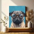 thumbnail image 6 of Funny Pug Dog with Glasses Canvas Print, Decor for Living Room, Bedroom, Office, Hallway, Cafe, Studio, 6 of 8