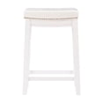 thumbnail image 3 of Linon Claridge Backless Counter Stool White Faux Leather Wood Frame in White, 3 of 13