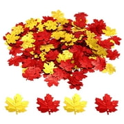 Uxcell 0.7" Colorful Thanksgiving Fall Foil Confetti Sequins, 60g Maple Leaves Foil Metallic Sequins Confetti