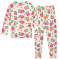 thumbnail image 2 of Dailycode Cotton Pajama Set Snug Fit Long Sleeve Top and Pants for 18M-8Y Cute Strawberry, 2 of 7