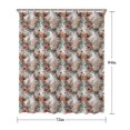 thumbnail image 5 of Lightgray Highland Cow Flower Pattern Shower Curtain 72"x84" ,Bathroom Decorative Shower Curtains Set with 12 Hooks,Modern Waterproof Washable Shower Curtain, 5 of 6