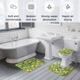 thumbnail image 6 of Lemons Bathroom Rugs Set Watercolor Summer Lemon Trees Plant Non Slip Absorbent Soft Bath Mats 3 Piece Set with Bathroom Rug, U-Shaped Floor Mat, Toilet Seat Cover Large Size, 6 of 9