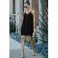 thumbnail image 3 of ABPHQTO Vestido lencero negro con botones para mujer, 3 of 5