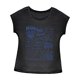 thumbnail image 3 of Camiseta de verano con cuello redondo para mujer, para acampar, viajar, caminar, regalo para mujer Negro, 3 of 7