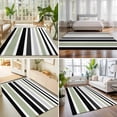thumbnail image 4 of Area Rugs 2.7'x5', Sage Green Black Stripe Carpet Runner Indoor Outdoor Rugs Home Decor Aesthetic, Modern Abstract Coarse Striped Non Slip Mats Washable Accent Rug for Living Room Bedroom, 4 of 8