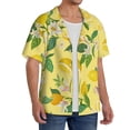 thumbnail image 2 of Kdxio Men'S Hawaiian Shirt For Men Short Sleeve Shirt Lemon Summer Casual Holiday Beach Button Down T-Shirts, 2 of 5