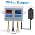 thumbnail image 3 of Controller Dual Digital Temperature Humidity Controller Home Fridge Thermostat Humidistat  Hygrometer W1099 AC110-220V, 3 of 8