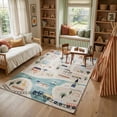 thumbnail image 4 of Rug Branch Soft Steps Playtime City Road Map, Educational Learning Soft Area Rug, Blue Grey - Boys & Girls in Playroom, Nursery, Bedroom, 4 of 8