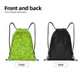 thumbnail image 6 of Horeoi Lime green glitter Print Drawstring Bags for Gym Sports Yoga Travel Lightweight Foldable Sackpack for Men Women Teens, 6 of 7
