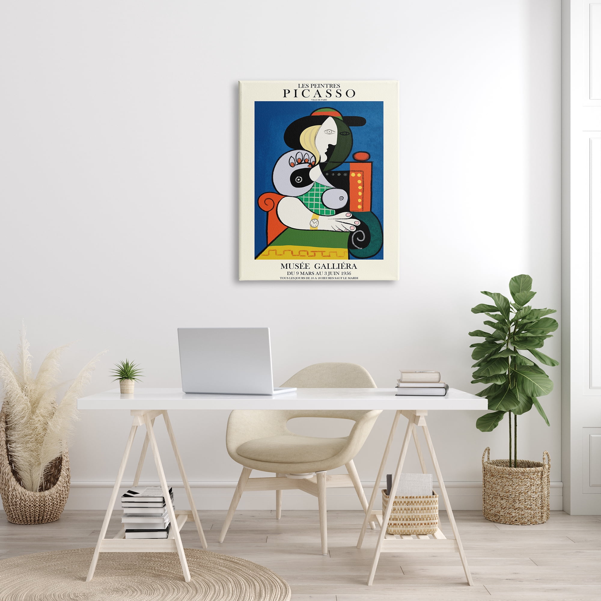 Stupell Industries Picasso Classical Abstract Artist Red Chair Woman, 30 x 40, Designed by Ros Ruseva