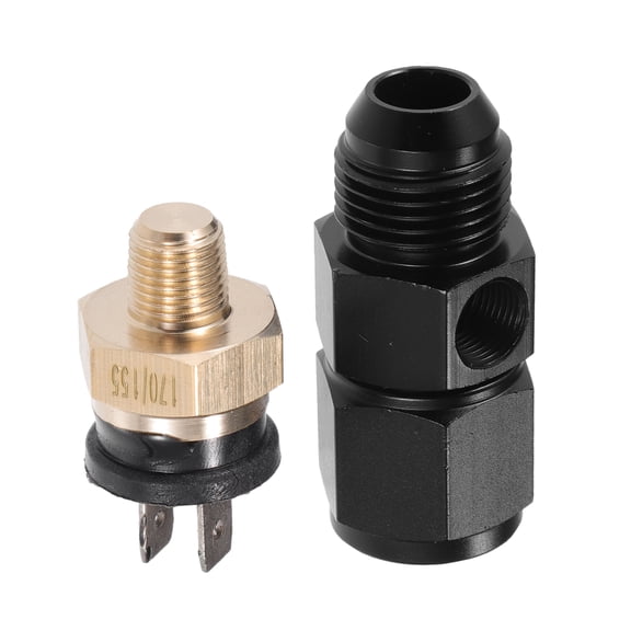 Unique Bargains 1 Set Auto Engine Temperature Cooling Fan Switch Thread-On AN Fitting Adapter 8AN 170'F On-155'F Off