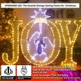 thumbnail image 4 of Starfree 49-inch Outdoor JOY Christmas Nativity Decoration Large Lighted JOY Sign Christmas Holiday Decorations Twinkling LED Hang/Stand Yard Signs, 4 of 11