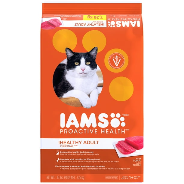 Iams Proactive Health Healthy Adult Original With Tuna Dry Cat Food, 16