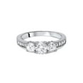 thumbnail image 3 of 1ct Diamond 3 Three Stone Engagement Ring 10K White Gold, 3 of 4
