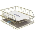 thumbnail image 1 of 2024 Stackable Letter Tray, 2 Tier Metal Paper Tray For Desk, Durable Desk Organizer, Desk Accessori, 1 of 5