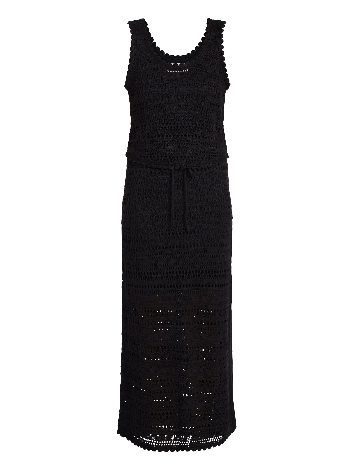 No Boundaries Cotton Pointelle Tank Top and Maxi Skirt Set, 2-Piece, Women’s XXS-XXL