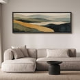 thumbnail image 2 of Large Framed Canvas Wall Art Abstract Mountains Landscape Print for Living Room Decoration - 60"x20" Black Framed, 2 of 8