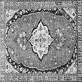 thumbnail image 1 of Ahgly Company Indoor Square Medallion Gray Traditional Area Rugs, 4' Square, 1 of 1
