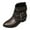 Brown, variant on Army Green Ladies Low Heel Casual Mid Calf Boots Fall Comfortable Lightweight Slip On Booties