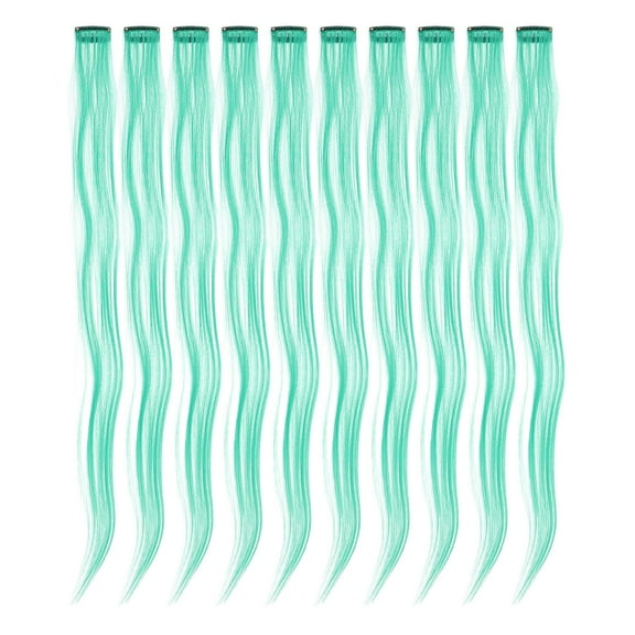 WHAMVOX 10 Pcs Hair Clips for Tinsel Hair Piece 52.00X3.20X0.30CM Green