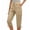 A91 Khaki, variant on Xdegoge Cargo Capris for Women Button Fly Cropped Trousers with Flap Pockets Tie Hem Details Lightweight Quick Dry Bottoms Hiking Outdoor Casual