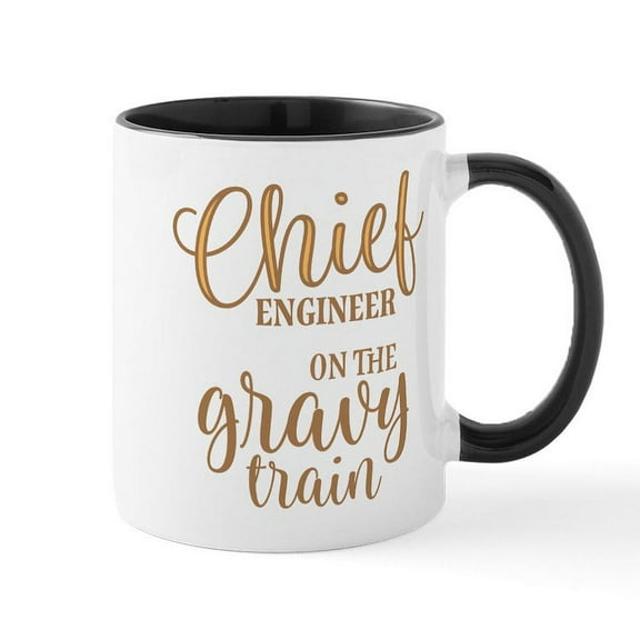 CafePress - The Gravy Train Mugs - 11 oz Ceramic Mug - Novelty Coffee Tea Cup