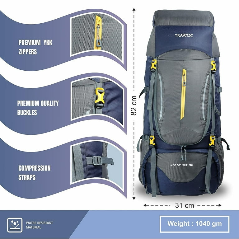 Trawoc 60l top travel backpack