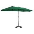 thumbnail image 3 of vidaXL Garden Parasol Green Polyester fabric, Aluminum pole Extra large, 3 of 6