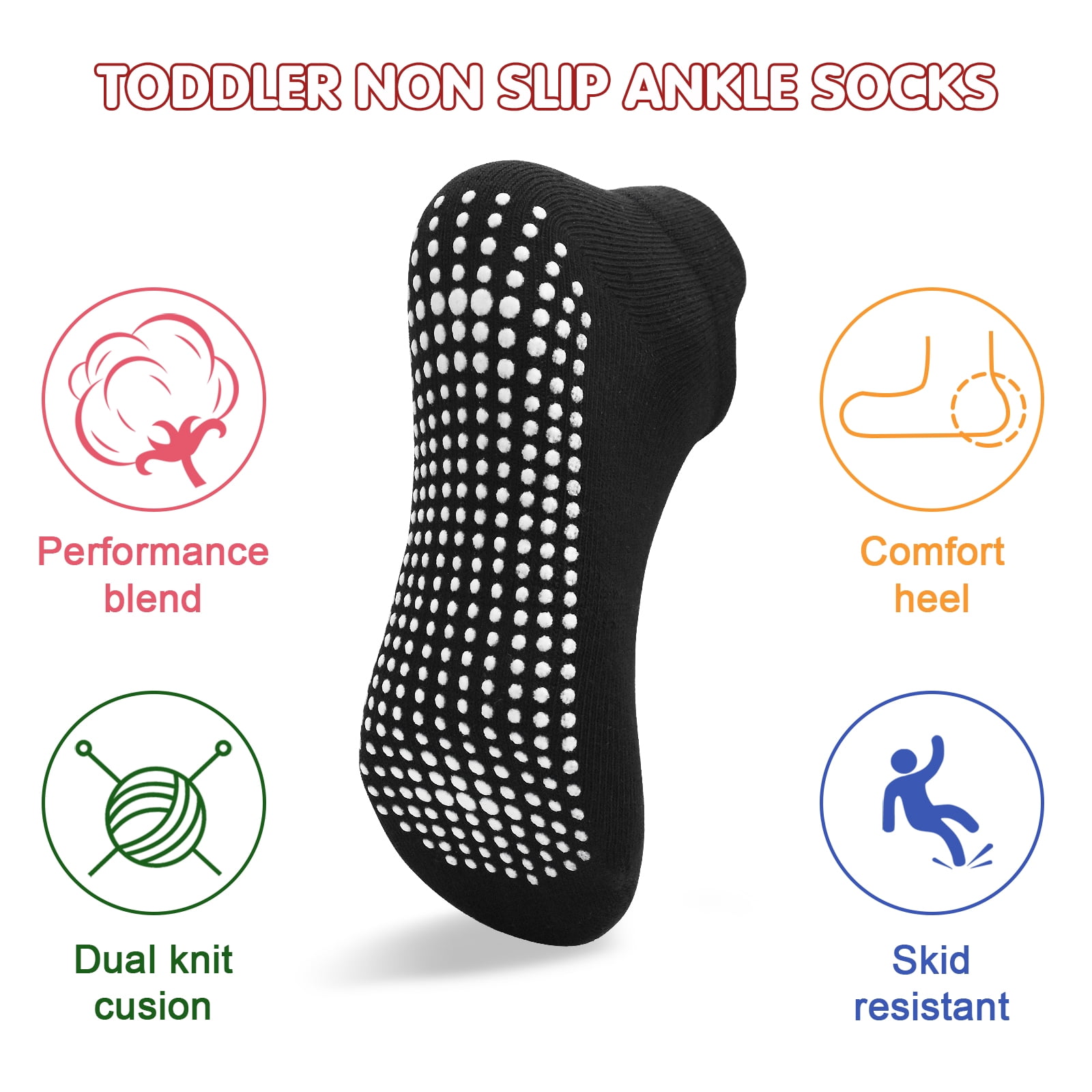 BAMBOO COOL Men's No-Show Socks Low Cut Breathable Moisture-Wicking Socks Non Slip Running Workout Casual, 6 Packs
