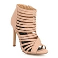 thumbnail image 1 of New Women Liliana Nikia-13 Nubuck Caged Peep Toe Criss Cross Single Sole Sandal, 1 of 5