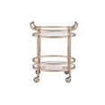 thumbnail image 2 of Home Roots Kitchen 286459 34 x 27 x 19 in. Glass & Mirror Serving Cart - Clear & Rose Gold, 2 of 2