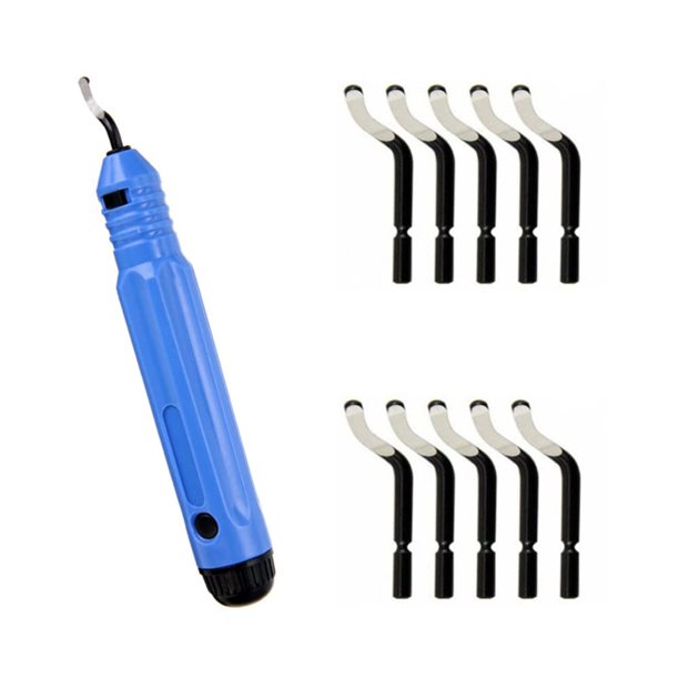 Herramienta de desbarbado de 1 pieza con cuchillas de desbarbado giratorias de 10 piezas Herramienta de desbarbado de metal Pluma Desbarbado Cuchillas de desbarbado de metal Herramienta de desbarbado manual ZefeiWu 8390614820234