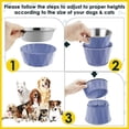thumbnail image 3 of Adjustable Dog Food Bowls, Stainless Steel Cat Bowls with Stand, Non-Slip Raised Cat Bowls for Medium/Small Size Dogs Cats, Adjusts to 3 Heights, 2.2", 4.1", 5.5'', Blue, 3 of 8
