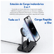 thumbnail image 3 of Soporte De Carga Bloosom  Inalambrica 3 En 1, Estación De Carga 15w Blanco, 3 of 4