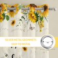 thumbnail image 6 of Sunflower Truck Kitchen Curtains Window Panels, Elegant Yellow Floral Summer Botanical Insulated Window Treatment Curtain, Grommet Curtains for Bedroom/Living Room/Bathroom, 2 Piece 52"Wx63"L, 6 of 8