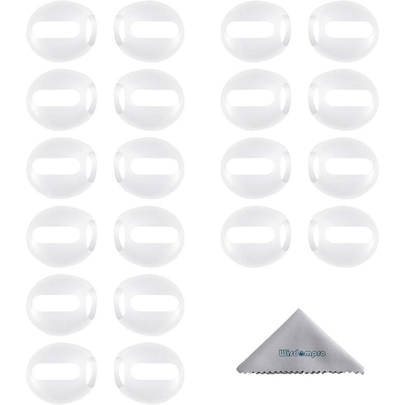 Embouts d'Oreille pour AirPods, 10 Paires Wisdompro Ultra Fins en Silicone Souple Antidérapants Anti-Poussière Protecteurs