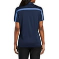 thumbnail image 5 of Mafoose Women's Silk Touch Performance Colorblock Stripe Polo Navy/ Carolina Blue 4X-Large, 5 of 5