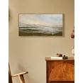 thumbnail image 7 of Drsoum Vintage Wall Art Rustic Dusk in The Forest Landscape Painting Retro Misty Mountains Range Scenery Farmhouse Kitchen Living Room Decor 8x16in Natural Framed, 7 of 7