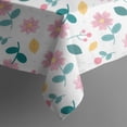 thumbnail image 2 of 60x60 Inch Waterproof Square Tablecloth, Thickened Polyester Table Cover for Dining & Parties, Floral Print, 2 of 6