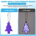 thumbnail image 4 of Uxcell 6Pcs Reflective Keychain Tags Reflective Pendant Reflector Key Ring Safety Reflector Christmas Tree Shape Purple, 4 of 7
