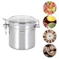thumbnail image 3 of Sealing Jar, Practical Stainless-Steel Metal Tea Container, Sturdy Restaurant For Home Kitchen Storing Sugar 12.5x13, 3 of 8